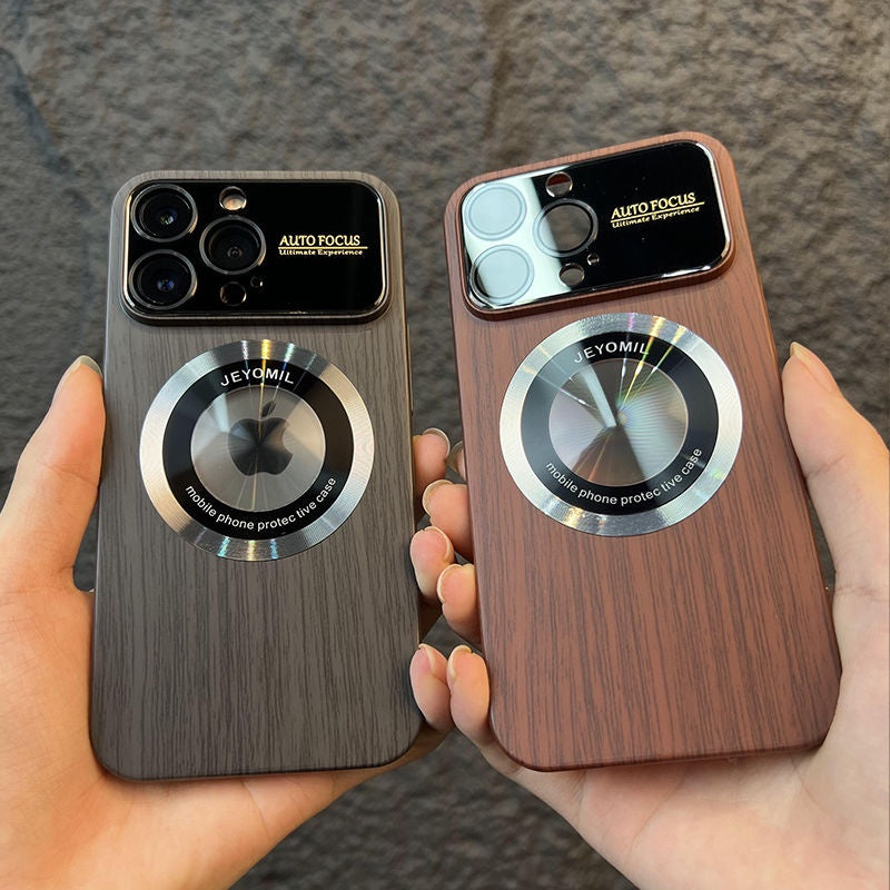 Luxe iPhone Magsafe Wood Grain Case Light