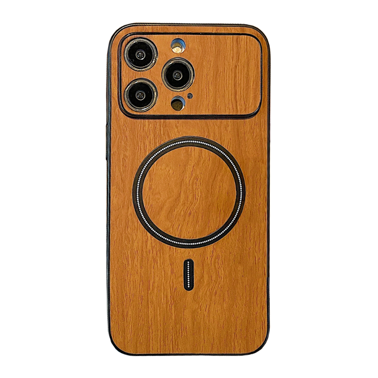 Luxe iPhone Magsafe Ring Wood Grain Case