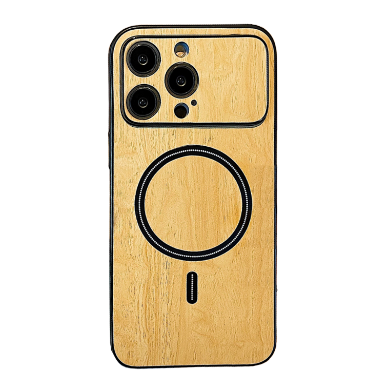 Luxe iPhone Magsafe Ring Wood Grain Case